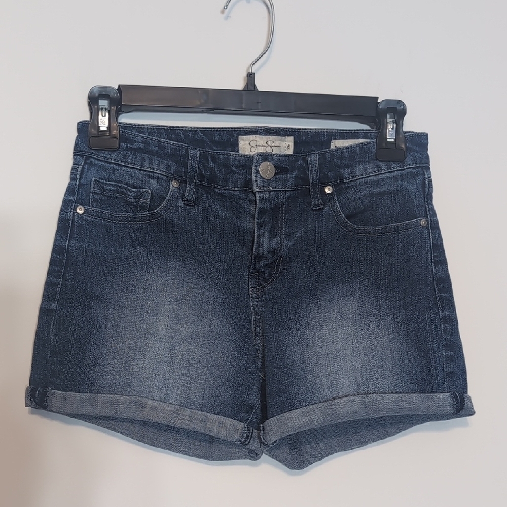 Jessica Simpson Forever Rolled Midi Jean Shorts